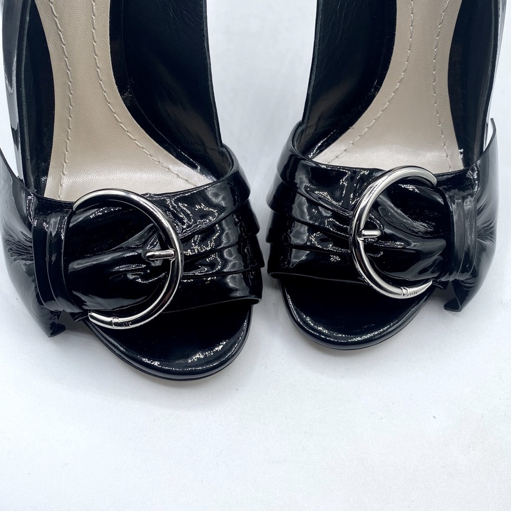 Christian Dior Patent Leather Slingback Heels - Picture 7 of 15